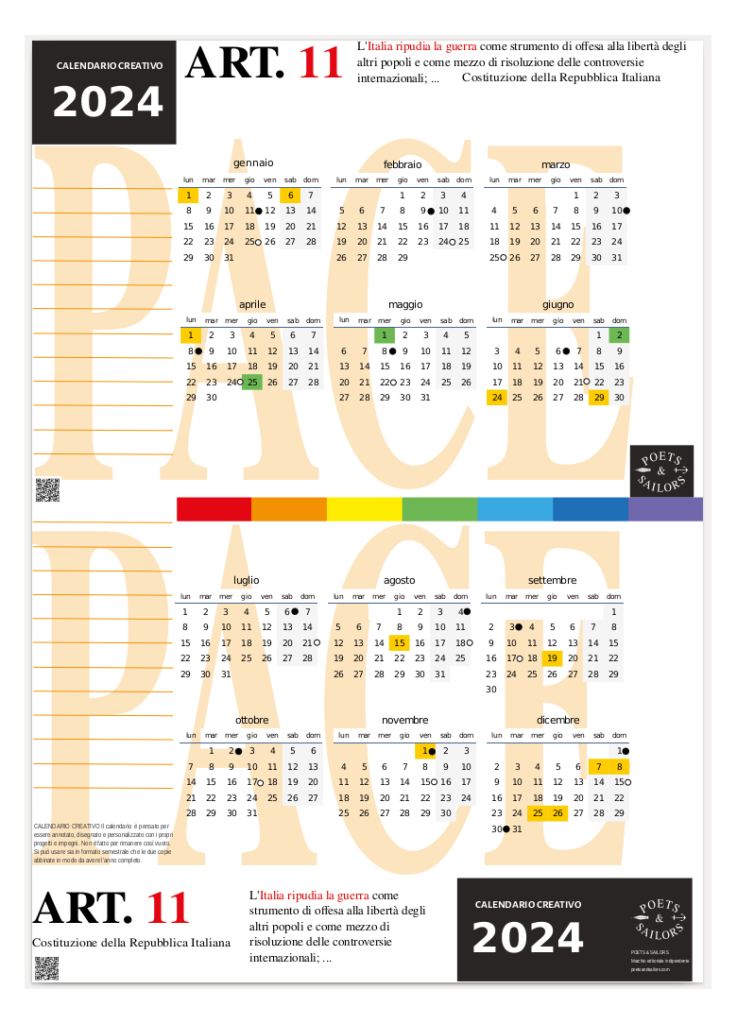 Calendario 2024 Art.11